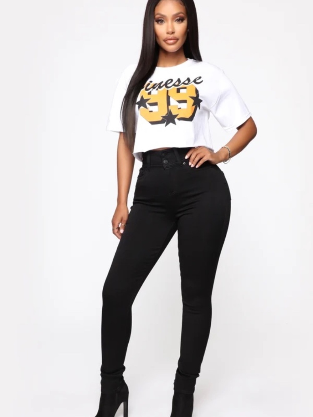 Fashion Nova Black "Snatch Me Tight" Booty lifting Jeans size 9